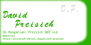 david preisich business card